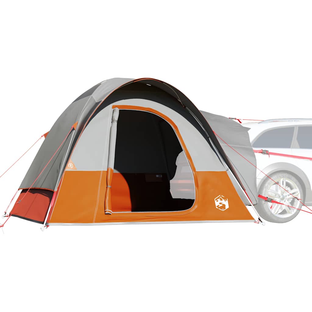 vidaXL Autozelt 4 Personen Grau und Orange Wasserfest
