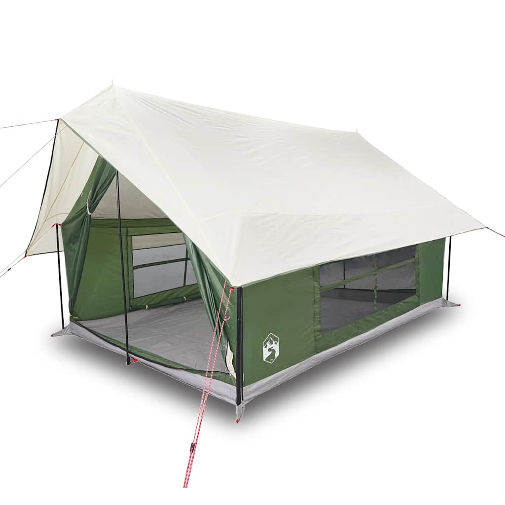 vidaXL Campingzelt 5 Personen Grün Wasserdicht