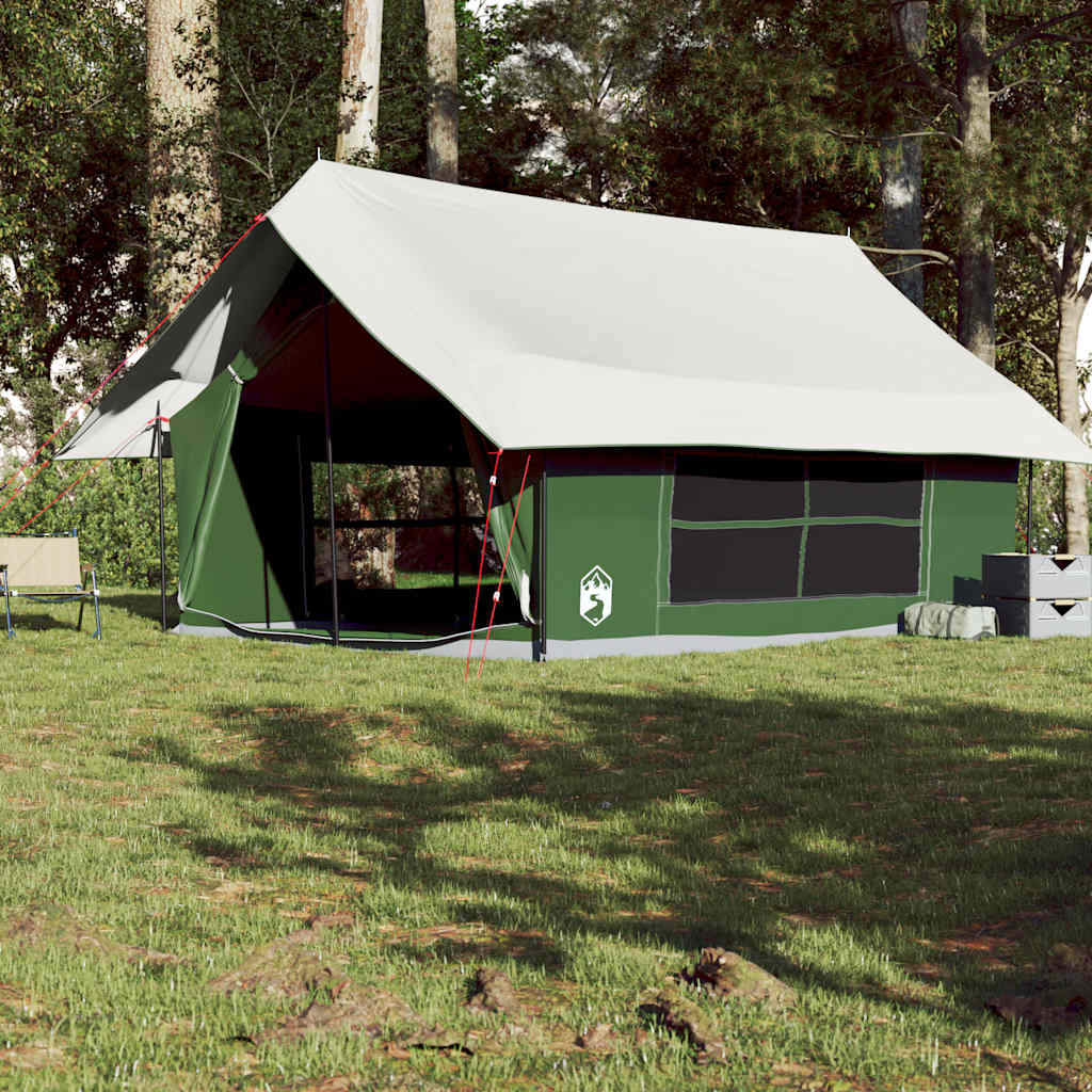 vidaXL Campingzelt 5 Personen Grün Wasserdicht