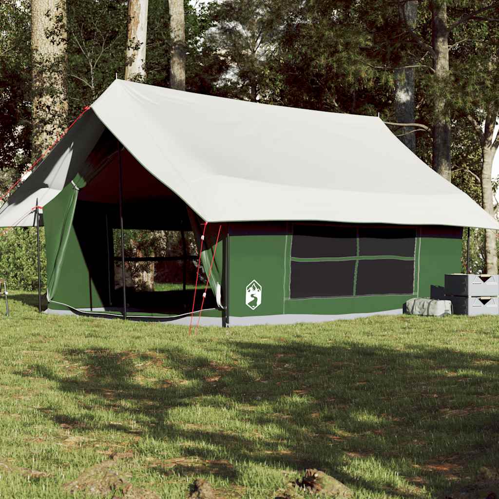 vidaXL Campingzelt 5 Personen Grün Wasserdicht