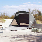 vidaXL Strandzelt 2 Personen Grau Wasserdicht
