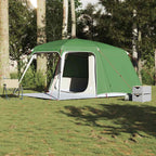 vidaXL Campingzelt mit Vorzelt 5 Personen Grün Wasserdicht