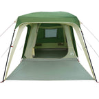 vidaXL Campingzelt mit Vorzelt 5 Personen Grün Wasserdicht