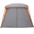 vidaXL Campingzelt mit Vorzelt 5 Personen Grau und Orange Wasserdicht