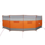 vidaXL Camping-Windschutz Grau und Orange 510x153 cm Wasserdicht