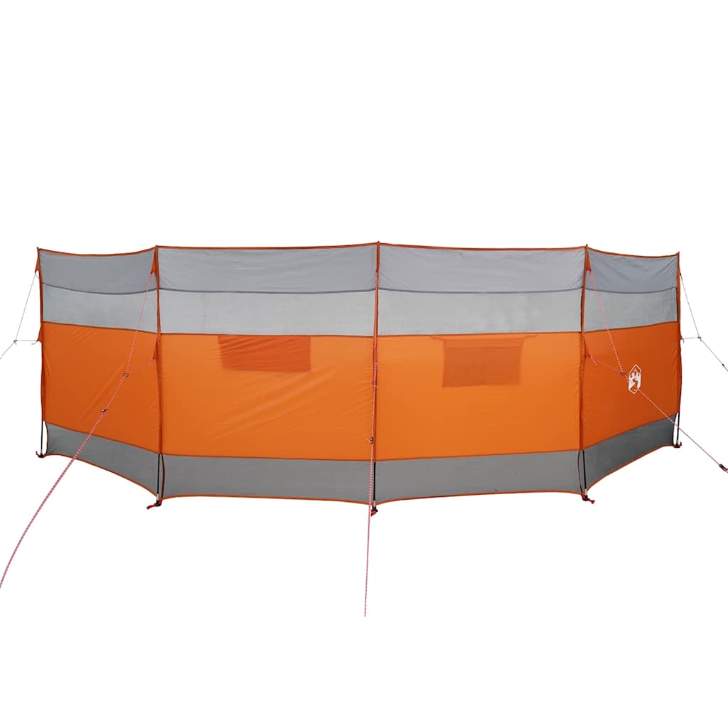 vidaXL Camping-Windschutz Grau und Orange 510x153 cm Wasserdicht
