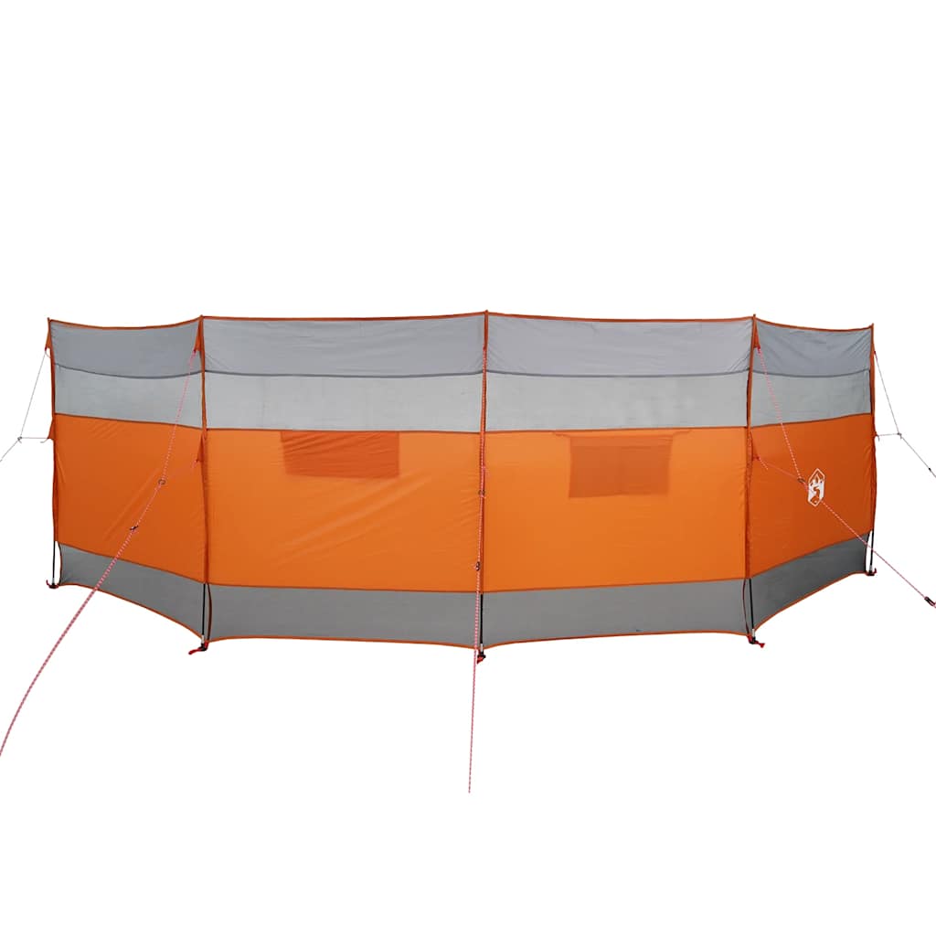 vidaXL Camping-Windschutz Grau und Orange 510x153 cm Wasserdicht