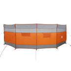 vidaXL Camping-Windschutz Grau und Orange 510x153 cm Wasserdicht