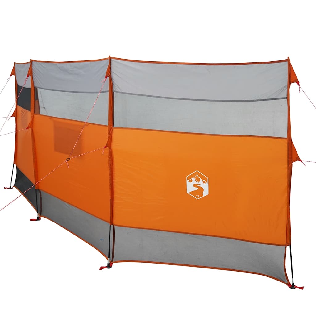 vidaXL Camping-Windschutz Grau und Orange 510x153 cm Wasserdicht