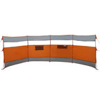vidaXL Camping-Windschutz Grau und Orange 510x153 cm Wasserdicht
