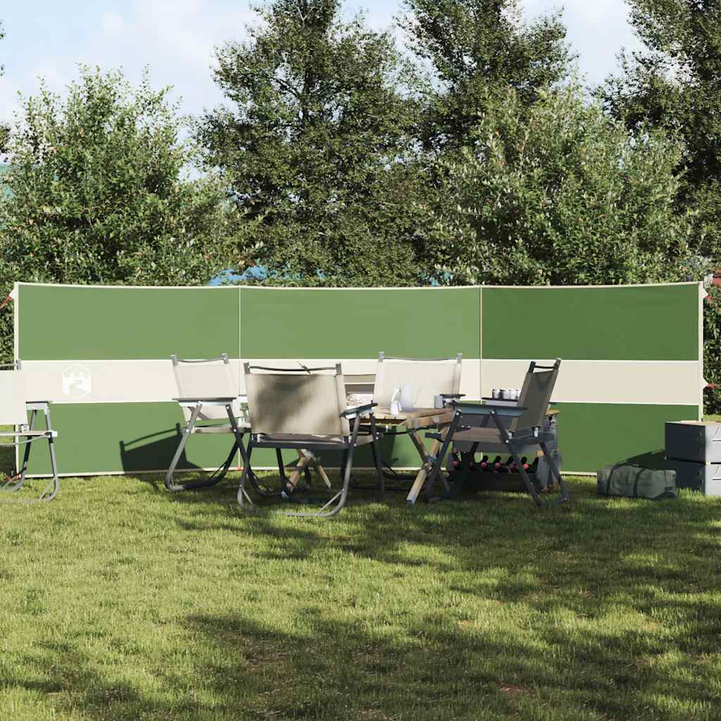 vidaXL Camping-Windschutz Grün 510x153 cm Wasserdicht