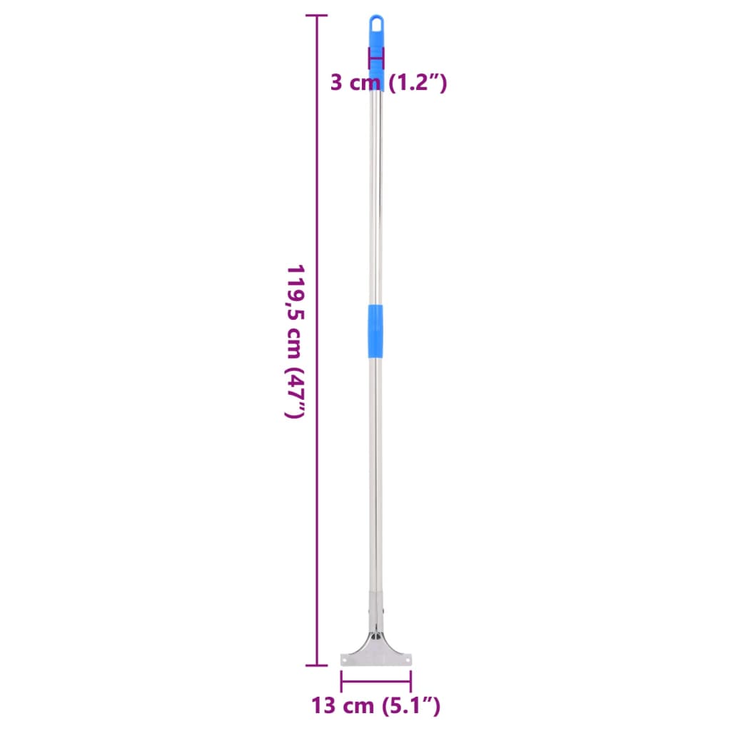 vidaXL Bodenabzieher-Stiele 5 Stk. 119,5 cm Stahl und Kunststoff