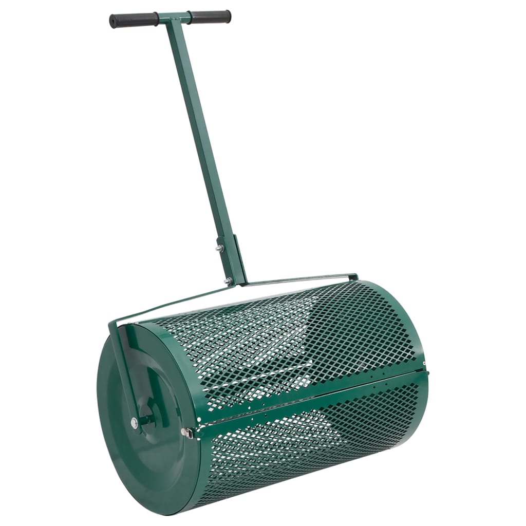 vidaXL Kompost-Streuer 75L Grün Ø40x60 cm Stahl