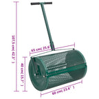 vidaXL Kompost-Streuer 75L Grün Ø40x60 cm Stahl
