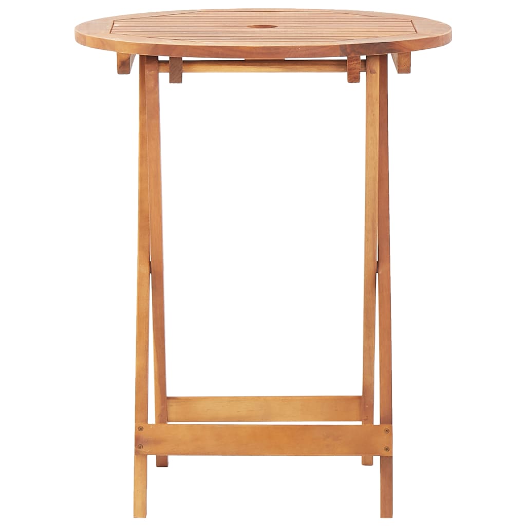 vidaXL 3-tlg. Bistro-Set Schwarz Poly Rattan und Massivholz