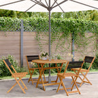 vidaXL 5-tlg. Garten-Essgruppe Polypropylen und Massivholz Schwarz