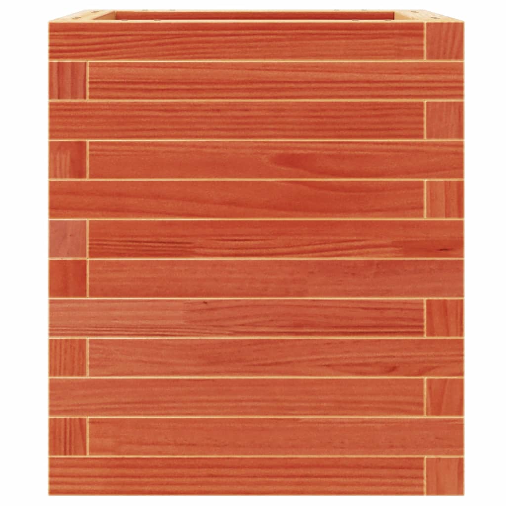 vidaXL Pflanzkübel Wachsbraun 40x40x46 cm Massivholz Kiefer