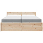 vidaXL Bett mit Schubladen und Matratze 200x200 cm Massivholz Kiefer