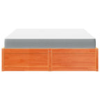 vidaXL Bett mit Matratze Wachsbraun 160x200 cm Massivholz Kiefer