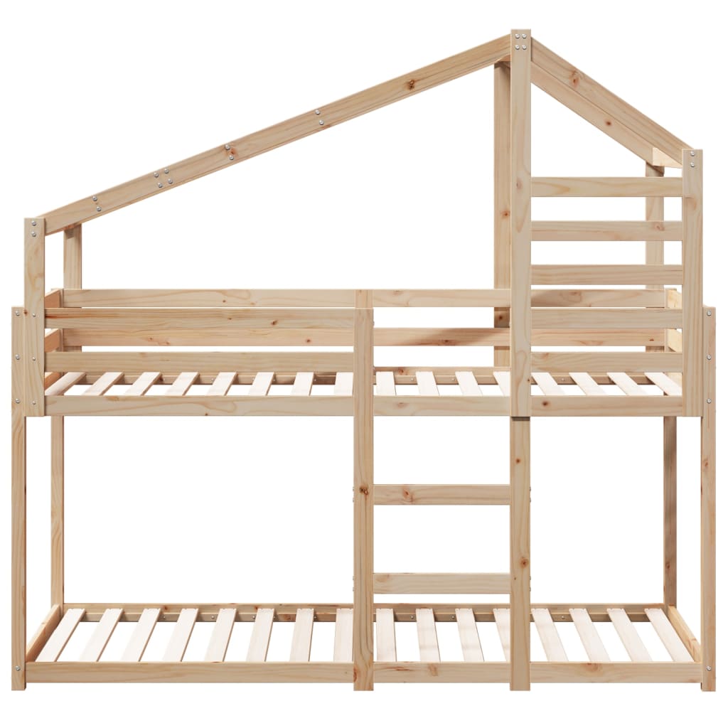 vidaXL Etagenbett ohne Matratze 90x200 cm Massivholz Kiefer