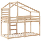 vidaXL Etagenbett ohne Matratze 90x200 cm Massivholz Kiefer