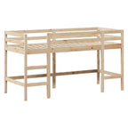 vidaXL Hochbett mit Leiter und Dach 80x200 cm Massivholz Kiefer