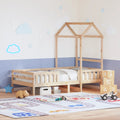 vidaXL Massivholzbett mit Dach 100x200 cm Kiefer
