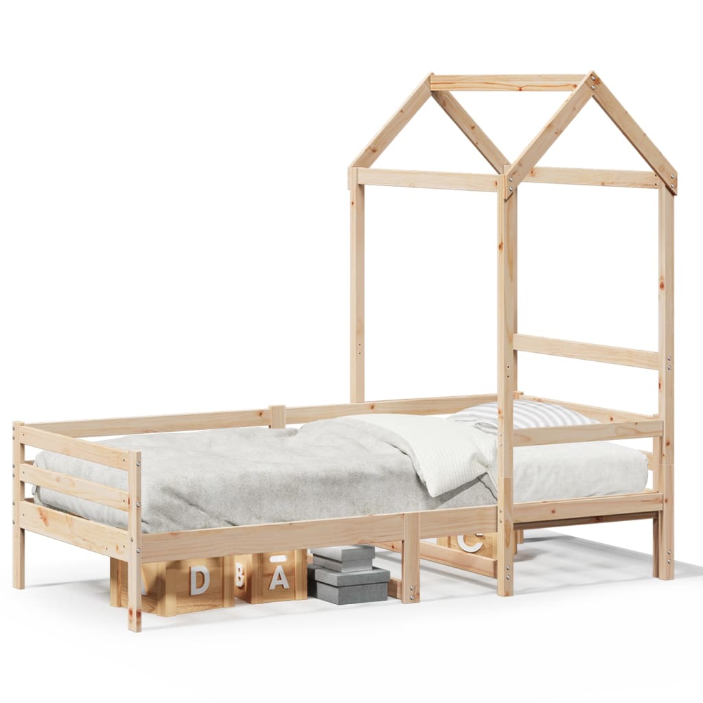 vidaXL Tagesbett mit Dach 80x200 cm Massivholz Kiefer