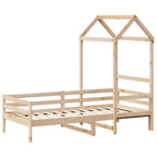 vidaXL Tagesbett mit Dach 80x200 cm Massivholz Kiefer