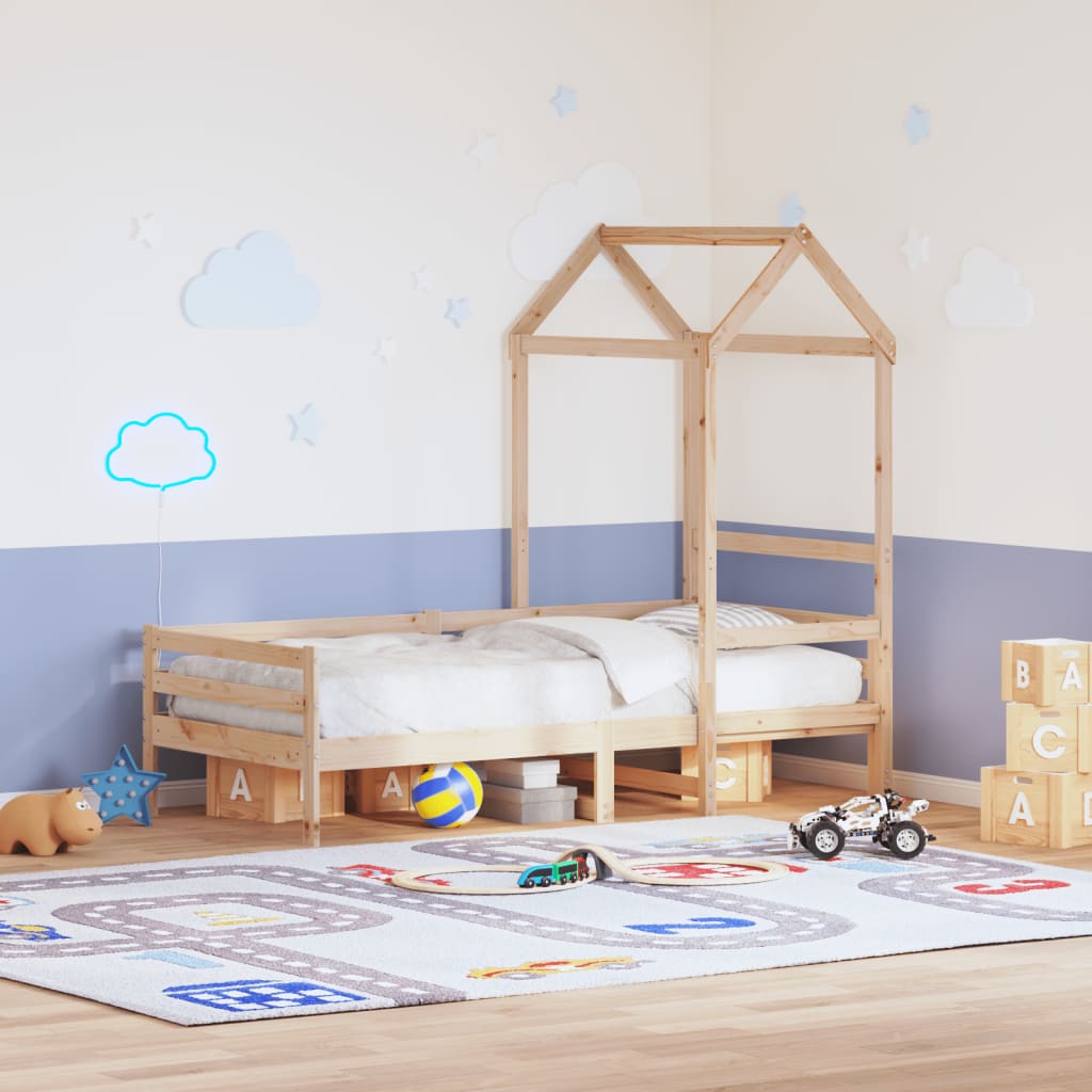 vidaXL Tagesbett mit Dach 80x200 cm Massivholz Kiefer