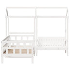 vidaXL Tagesbett Set mit Dach Weiß 80x200 cm Massivholz Kiefer