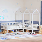 vidaXL Tagesbett Set mit Dach Weiß 80x200 cm Massivholz Kiefer
