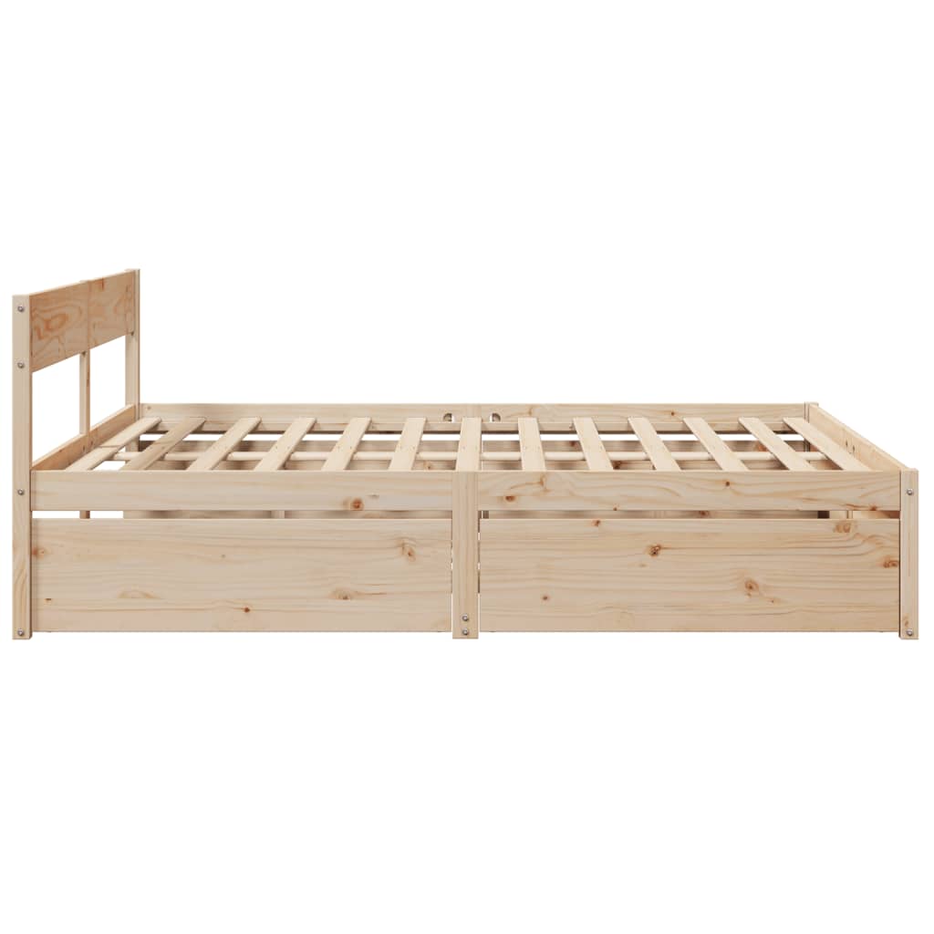 vidaXL Massivholzbett ohne Matratze 200x200 cm Kiefer
