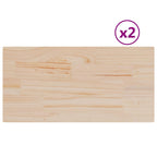 vidaXL Tischplatten 2 Stk. 60x30x1,7 cm Rechteckig Massivholz Kiefer