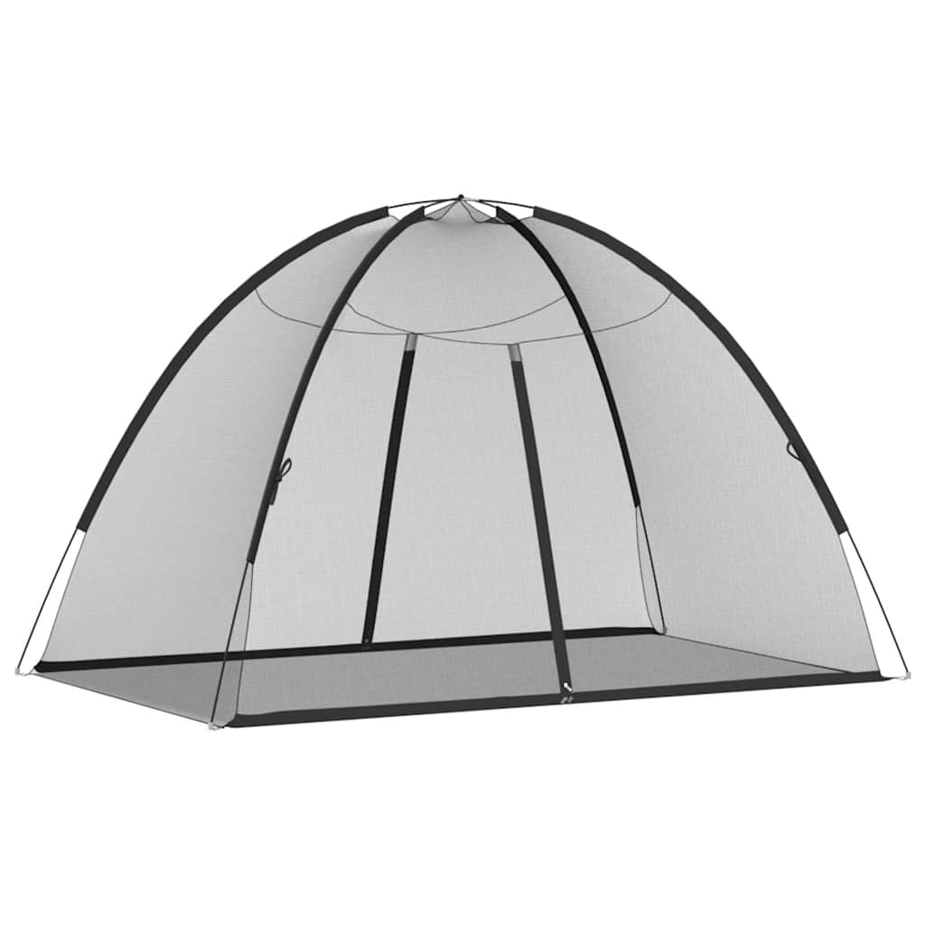 vidaXL Moskito-Netzzelt Mongolisch 220 Schwarz 200x120x130 cm