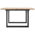 vidaXL Couchtisch O-Gestell 60x60x40cm Massivholz Kiefer und Stahl