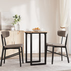 vidaXL Esstisch O-Gestell 50x50x75 cm Massivholz Kiefer und Stahl