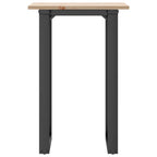 vidaXL Esstisch O-Gestell 50x50x75 cm Massivholz Kiefer und Stahl