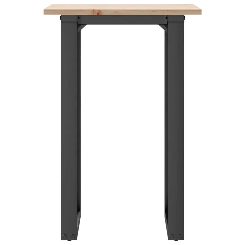 vidaXL Esstisch O-Gestell 50x50x75 cm Massivholz Kiefer und Stahl