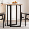 vidaXL Esstisch O-Gestell 50x50x75 cm Massivholz Kiefer und Stahl