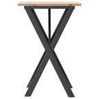 vidaXL Esstisch X-Gestell 50x50x75 cm Massivholz Kiefer und Stahl