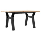 vidaXL Couchtisch Y-Gestell 80x50x40cm Massivholz Kiefer und Stahl