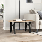 vidaXL Couchtisch Y-Gestell 80x50x40cm Massivholz Kiefer und Stahl