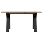 vidaXL Couchtisch Y-Gestell 80x50x40cm Massivholz Kiefer und Stahl