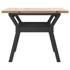 vidaXL Couchtisch Y-Gestell 80x50x40cm Massivholz Kiefer und Stahl