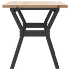vidaXL Couchtisch Y-Gestell 100x50x45 cm Massivholz Kiefer & Stahl