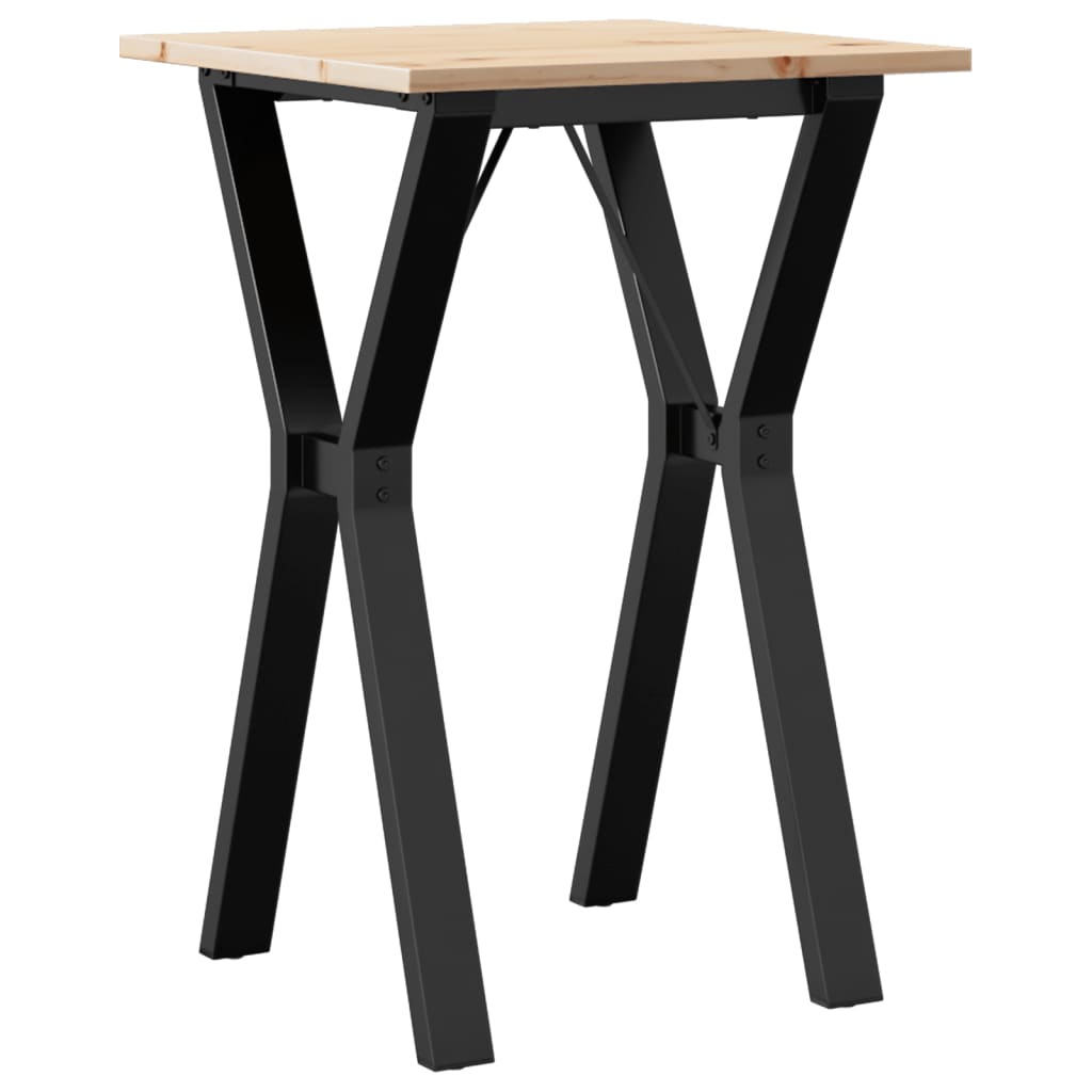 vidaXL Esstisch Y-Gestell 50x50x75 cm Massivholz Kiefer und Stahl