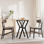vidaXL Esstisch Y-Gestell 50x50x75 cm Massivholz Kiefer und Stahl