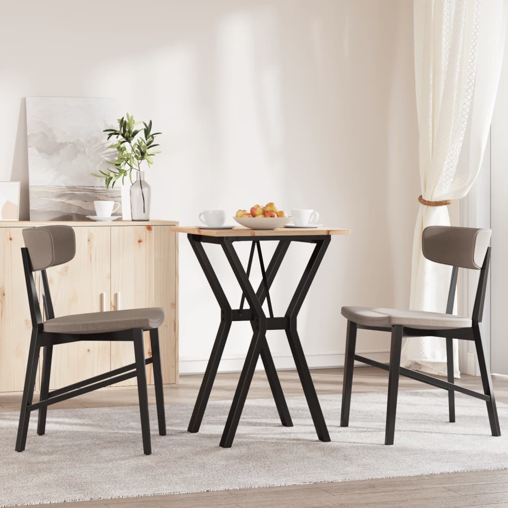 vidaXL Esstisch Y-Gestell 50x50x75 cm Massivholz Kiefer und Stahl