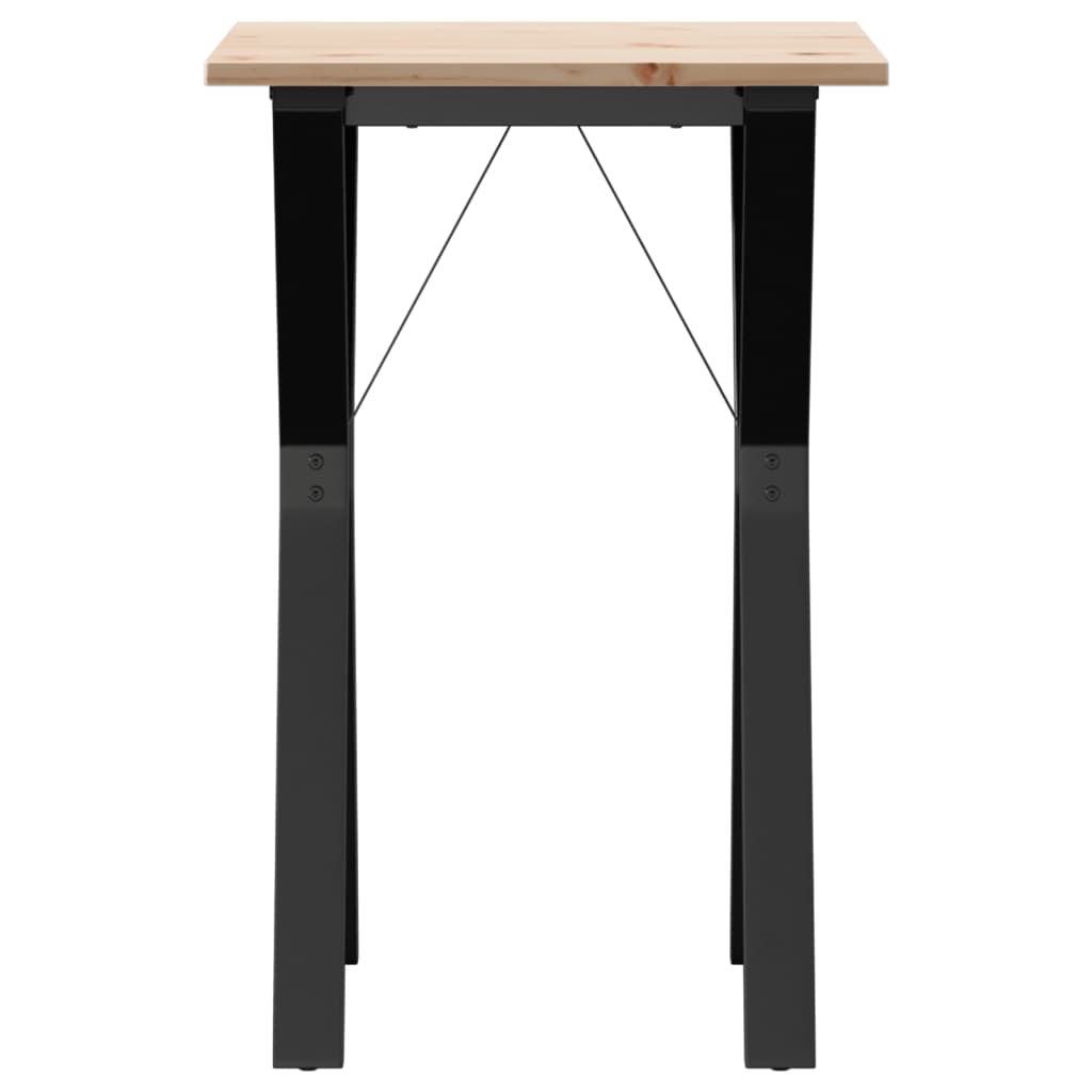 vidaXL Esstisch Y-Gestell 50x50x75 cm Massivholz Kiefer und Stahl